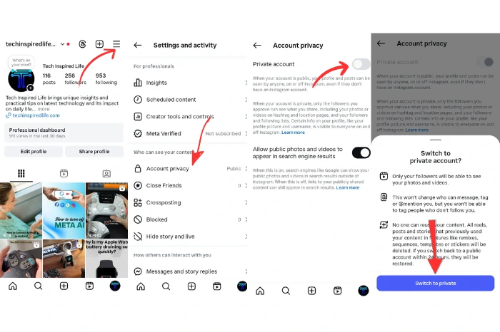 how to hide followers on Instagram