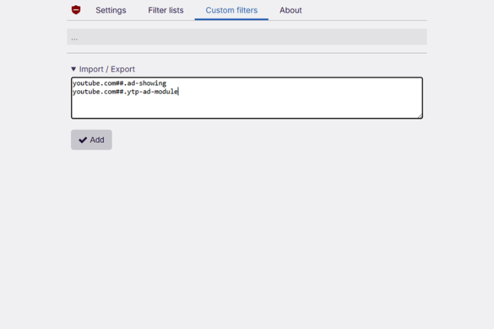 Add Custom Filters