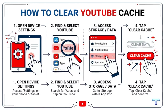 how to clear youtube cache