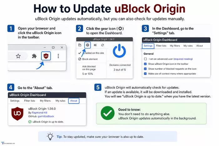 how to update ublock origin